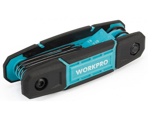 Набор шестигранных ключей WORKPRO TORX, складной, 8 шт. WP222030