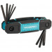 Набор шестигранных ключей WORKPRO TORX, складной, 8 шт. WP222030