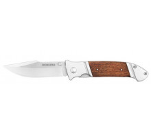 Нож складной WORKPRO с деревянной рукояткой WP381001