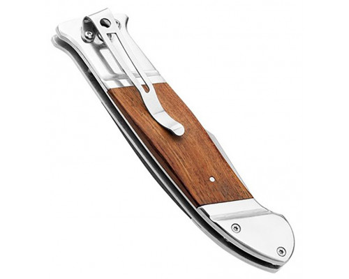 Нож складной WORKPRO с деревянной рукояткой WP381001