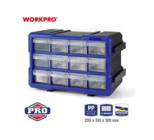 Органайзер WORKPRO 295х195х160 мм пластиковый 12 выдвижных ящичков WP283014