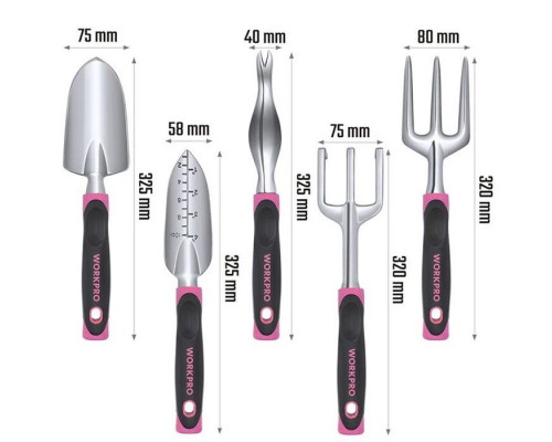 Набор садовых инструментов WORKPRO 5 предметов WP206804