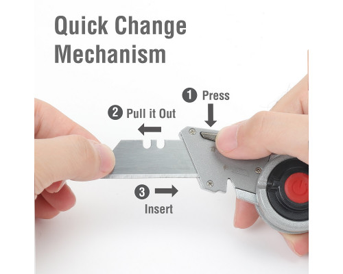 Нож складной, с подсветкой WORKPRO WP211009