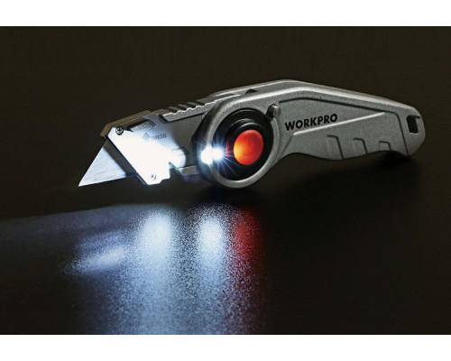 Нож складной, с подсветкой WORKPRO WP211009