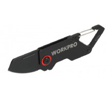 Нож складной с карабином WORKPRO WP381009