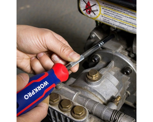 Отвертка с магнитным наконечником WORKPRO SL 4x100мм CR-V WP221014