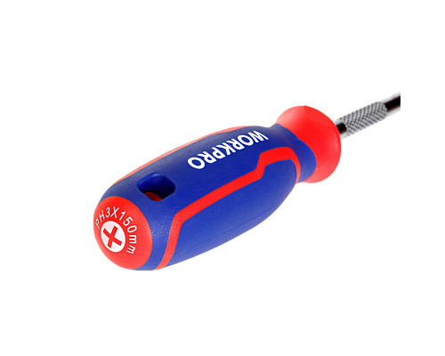 Отвертка с магнитным наконечником WORKPRO PH3x150мм CR-V WP221032