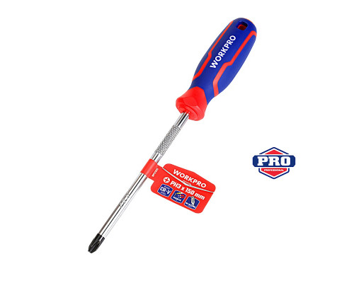 Отвертка с магнитным наконечником WORKPRO PH3x150мм CR-V WP221032