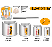 Набор коронок вольфрамовых INGCO 6 шт HSB4061