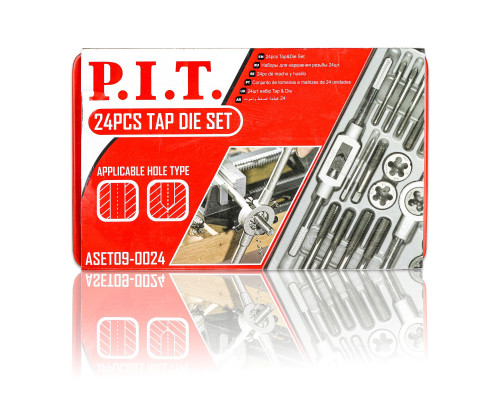 Набор для нарезания резьбы P.I.T. 24 шт ASET09-0024