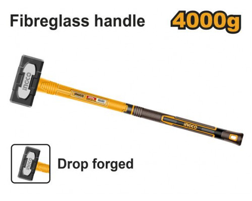 Кувалда INGCO INDUSTRIAL 4 кг, ручка 900 мм, фибергласс HSTH83498 Кувалда INGCO INDUSTRIAL 4 кг, ручка 900 мм, фибергласс HSTH83498