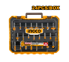Набор фрез по дереву INGCO INDUSTRIAL 24 шт. 6 мм AKRT24062
