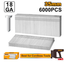 Гвозди для нейлера 18GA INGCO INDUSTRIAL 35 мм 6000 шт. ANA18356