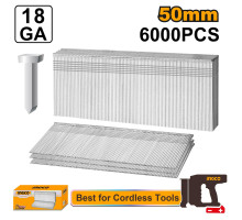 Гвозди для нейлера 18GA INGCO INDUSTRIAL 50 мм 6000 шт. ANA18506