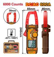 Мультиметр цифровой INGCO INDUSTRIAL 600 А AC/DC DCM66002