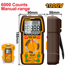 Мультиметр цифровой INGCO INDUSTRIAL 1000 В DM310002