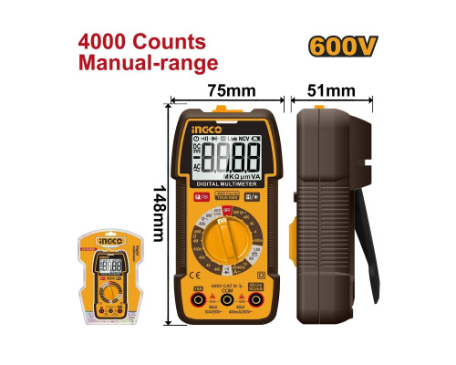 Мультиметр цифровой INGCO 600 В DM36002