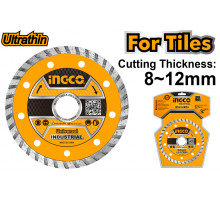 Диск алмазный ультратонкий турбо 125х8х1.2х22 мм INGCO INDUSTRIAL DMD031252HT