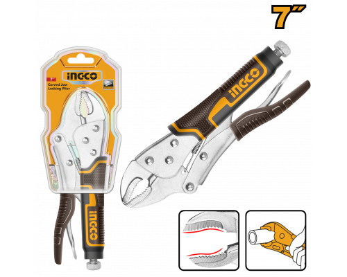 Клещи зажимные INGCO 180 мм HCJLW0207