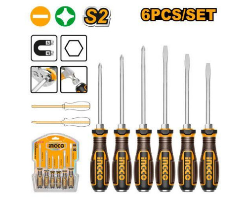 Набор ударных отвëрток 6 шт INGCO INDUSTRIAL HGTST0608 Набор ударных отвëрток 6 шт INGCO INDUSTRIAL HGTST0608