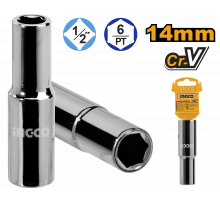 Головка торцевая шестигранная удлиненная INGCO INDUSTRIAL 1/2" 14 мм HHAST12143L