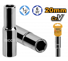 Головка торцевая шестигранная удлиненная INGCO INDUSTRIAL 1/2" 20 мм HHAST12203L