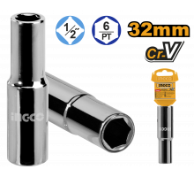 Головка торцевая шестигранная удлиненная INGCO INDUSTRIAL 1/2" 32 мм HHAST12323L