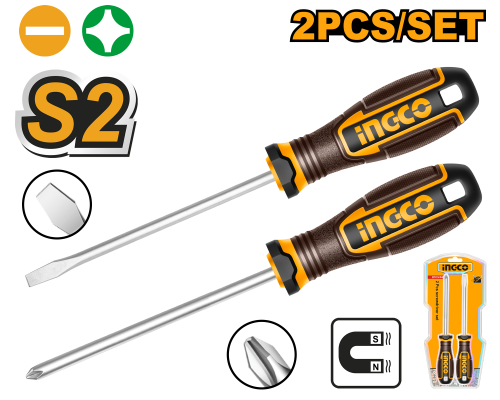 Набор отверток INGCO INDUSTRIAL 2 шт. HKSDS0228 Набор отверток INGCO INDUSTRIAL 2 шт. HKSDS0228