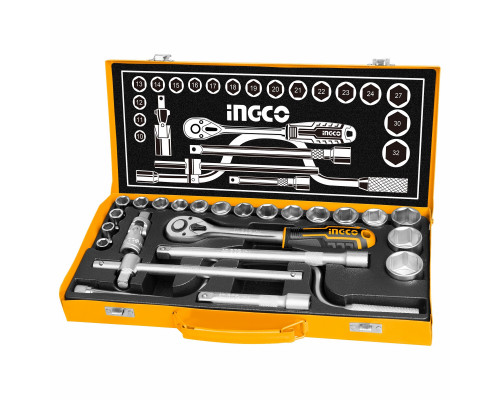Набор торцевых головок 1/2" с трещоткой INGCO INDUSTRIAL HKTS0243
