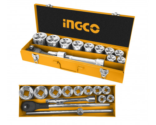 Набор торцевых головок 15 шт. 3/4" INGCO INDUSTRIAL HKTS034151 Набор торцевых головок 15 шт. 3/4" INGCO INDUSTRIAL HKTS034151