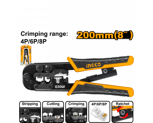 Пресс клещи ручные для обжима INGCO HMPCN2468R