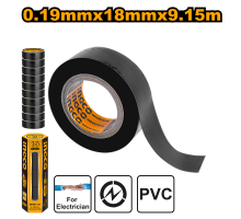 Изолента черная ПВХ INGCO HPET1101