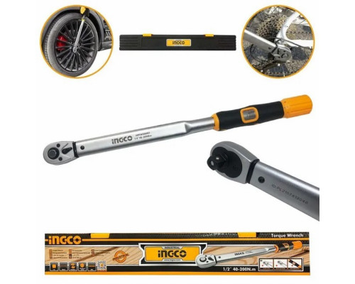 Динамометрический ключ 1/2, 40-200 Нм INGCO INDUSTRIAL HPTW200N1 Динамометрический ключ 1/2, 40-200 Нм INGCO INDUSTRIAL HPTW200N1