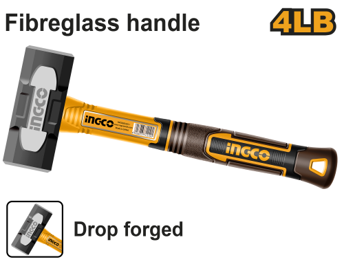 Кувалда с фиберглассовой рукояткой INGCO 1,8 кг HSLH8104 Кувалда с фиберглассовой рукояткой INGCO 1,8 кг HSLH8104