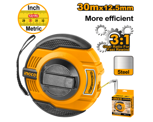 Мерная стальная лента INGCO 30x12,5 мм HSMT8430