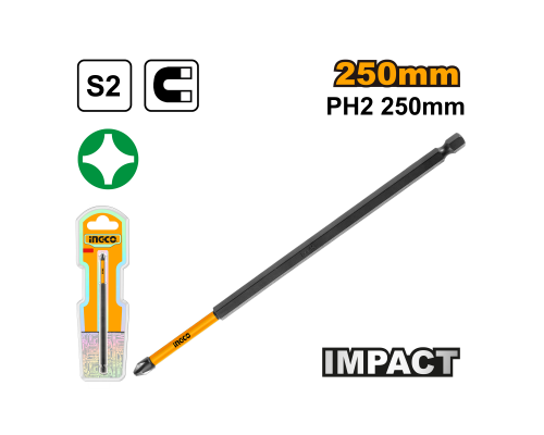 Ударная бита для шуруповерта IMPACT INGCO INDUSTRIAL РН2х250 мм SDBIM71PH2250