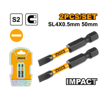 Набор ударных бит IMPACT INGCO INDUSTRIAL SL4х50 мм 2 шт. SDBIM71SL450