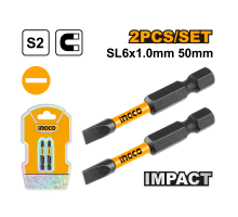 Набор ударных бит IMPACT INGCO INDUSTRIAL SL6х50 мм 2 шт. SDBIM71SL650