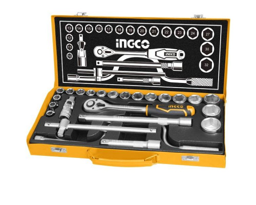 Набор торцевых головок 1/2" с трещоткой INGCO INDUSTRIAL HKTS0243
