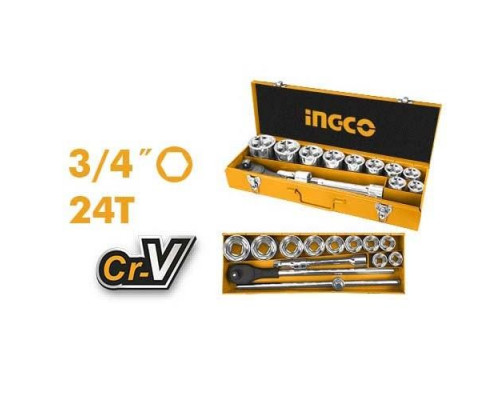 Набор торцевых головок 15 шт. 3/4" INGCO INDUSTRIAL HKTS034151 Набор торцевых головок 15 шт. 3/4" INGCO INDUSTRIAL HKTS034151