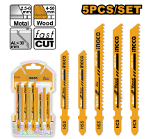 Набор пильных полотен для лобзика INGCO 5 шт AKJ0051