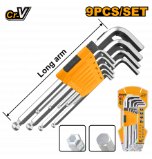 Набор шестигранников с шаром HEX Long INGCO INDUSTRIAL 1,5-10 мм HHK12091