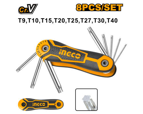 Набор шестигранников TORX INGCO INDUSTRIAL T9-T40 HHK14083