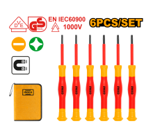 Набор диэлектрических отвёрток для точечных работ INGCO INDUSTRIAL 6 шт. HKIPSD0601