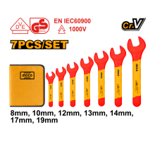 Набор диэлектрических гаечных ключей INGCO INDUSTRIAL 8-19 мм 7 шт. HKISPA0701