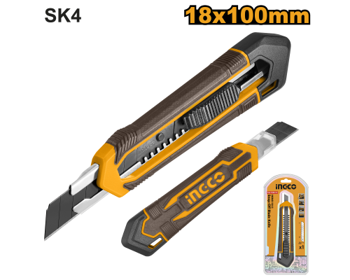 Нож канцелярский INGCO 18x100 мм HKNS11815