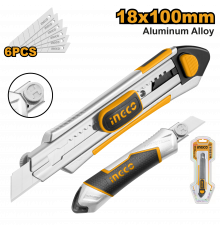 Нож канцелярский INGCO INDUSTRIAL 18х100 мм  HKNS1808