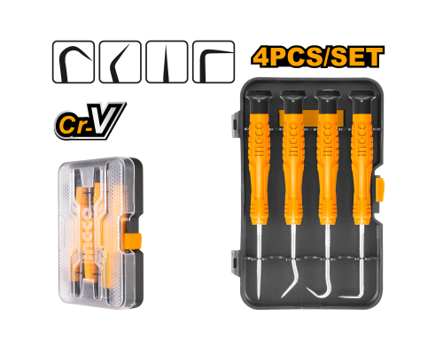 Набор крючков для слесарных работ INGCO 4 шт. HKPHS0401