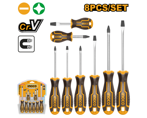 Набор отверток INGCO INDUSTRIAL 8 шт. HKSD0828