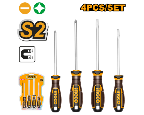 Набор отверток INGCO INDUSTRIAL 4 шт. HKSDS0428